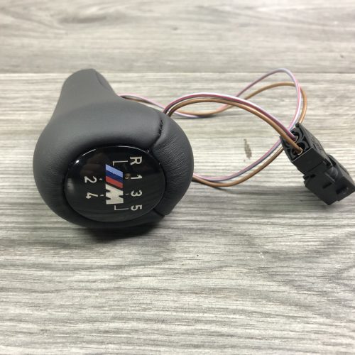 BMW E30 E32 E34 E36 Illuminated leather five speed shift knob with M